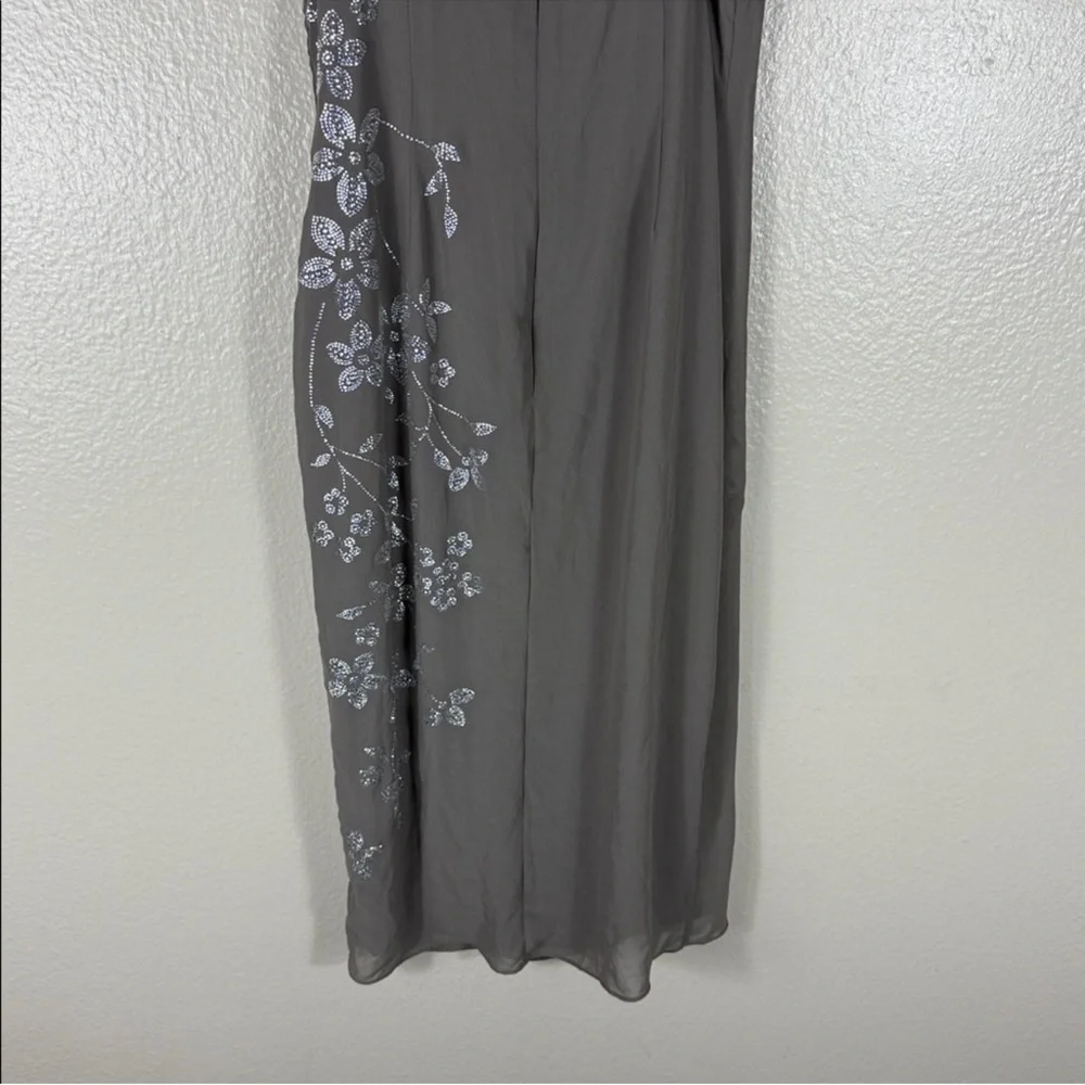 House of CB Blanca Smoke Crystal Embellished Midi Dress - Picture 9 of 14